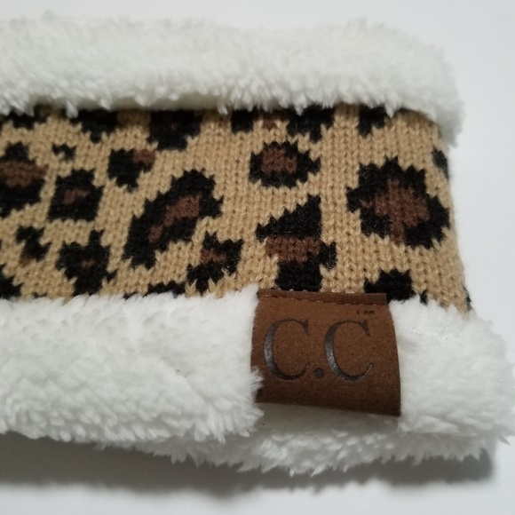 CC Head Wrap/Band. Leopard/White - Picture 5 of 6